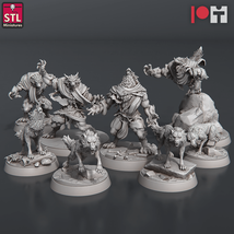 3D Printed STL Miniatures Wolves and Werewolves 28mm - 32mm War Gaming D&amp;D - $9.80+