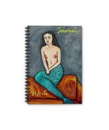 Artistic Mermaid Spiral Notebook - Fun Journal  Creatives. - $368.83 MXN