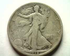 1918 WALKING LIBERTY HALF VERY GOOD VG NICE ORIGINAL COIN BOBS COINS FAS... - $21.00
