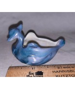 Antique Bird Salt Cellar Dip Noritake Swan or Peacock Hand Painted Blue ... - $18.99