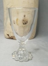 Anchor Hocking Glass Boopie Pattern Clear Goblet 4.5&quot; Tall Replacement - £5.38 GBP