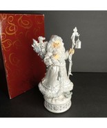 San Francisco Music Box Co Silver Frost Santa Plays &#39;White Christmas&#39; Ka... - £37.84 GBP