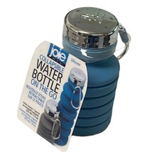 Joie Collapsible Blue Water Bottle 16 oz. On The Go Silicone BPA Free Reusable - £12.40 GBP