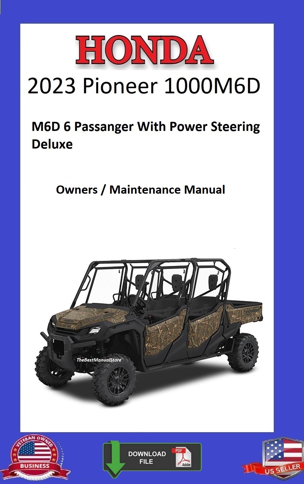 2023 Honda Pioneer 1000 M6D SXS Owners / Maintenance Manual - $12.95
