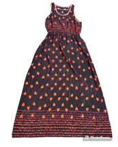 Vintage Old orig Kosiuko brand  dress , fluorescent orange heart . - £46.00 GBP