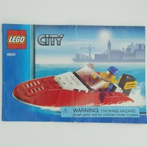 Lego City Speed Boat 4641 Building Instruction Manual Replacement Part - $2.96
