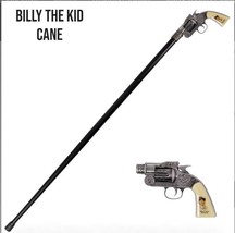 Billy the Kid Revolver Gun Handle Cane Gentleman&#39;s Walking Stick Pistol Shaped - £22.90 GBP