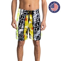 Nwt Letters Summer Surf Beach Men&#39;s Swimwear Trunks Slim Fit Board Shorts M L - £6.34 GBP