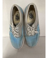 Vans Off The Wall Shoes Teal And Gray Women’s Size 6.5 Lace Up Sneakers ... - £14.71 GBP