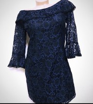 BB Dakota Navy Black Lace off shoulder dress small NEW NWT NORDSTROM REV... - $365.81 MXN