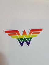 LGBTQ Pride Rainbow Sticker Decal Multi Color DC Comics Wonder Woman Symbol - $9.50