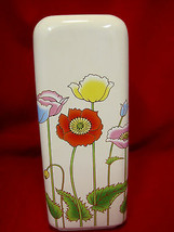 Vase Ceramic Large Springtime Easter Flowers Tulip Poppies Design Multi ... - $693.58 MXN