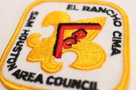 Vtg El Rancho Cima Sam Houston White Gold Square Boy Scouts America Camp Patch - £9.23 GBP