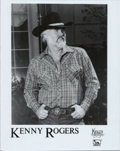 Kenny Rogers original 8x10 promotional photo in black hat and western belt - £19.95 GBP