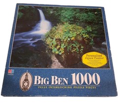 Vintage Big Ben 1998 Coquille River Falls Or 1000 Piece 21" x 27" Puzzle Sealed - $17.59