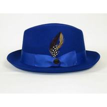 Men Bruno Capelo Fedora Hat Wool 100% Fine Australian Wool Marco MC924 Royal image 5