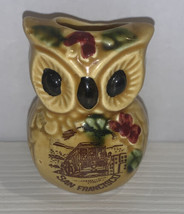 Vintage Ceramic San Francisco Souvenir Owl Toothpick Holder 3 In - £7.09 GBP