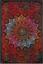 Indian Cotton Multicolor Hippie Bohemian Wall Hanging Tapestry Home Decoratios  - £11.98 GBP
