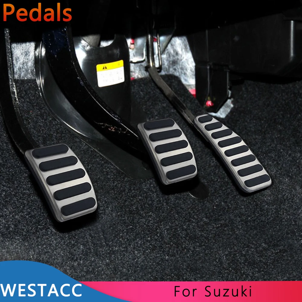 Stainless Steel Car Pedals Gas Brake Pedal Covers for Suzuki Jimny Jimni... - $7.93