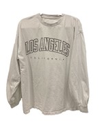 J GALT Men&#39;s One Size Fits Most White Cotton Long Sleeve LOS ANGELES T-S... - £6.05 GBP