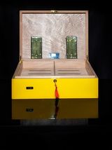 Particulares Yellow Ltd Edition  Cigar Humidor  19.25" L x 14.5" W x 6.25" H image 6