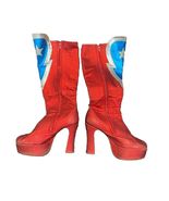 Red / Blue Glitter Platform Wonder / Superhero Boots Size 7 (08) - $120.51