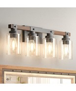 Amico Farmhouse Bathroom Vanity Light Fixtures,Rustic 4-Light Industrial... - £109.29 GBP