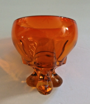 Vintage MCM Viking Glass Persimmon Orange Candy Dish - $30.38