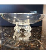 Steuben Crystal Glass Low-Scroll Footed Bowl Vintage 1940's SIGNED - $39.99