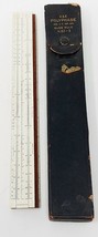 VTG Keuffel & Esser Co N.Y. 10" Slide Rule N4053-3 with Hard Leather Case 1932 - £13.38 GBP