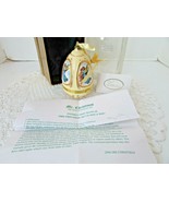 MR.CHRISTMAS MUSICAL GLASS ORNAMENT TRINKET BOX VALERIE ANGEL YELLOW 4.2... - $18.76