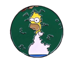 Funny HOMER SIMPSON Disappearing Into Bush Meme Enamel Pin ☆ The Simpson... - $12.22 CAD