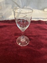 Cordial Liqueur Glass 3.6&quot; Tall Etched Vintage Set of 4 Sasaki Noritake Wheat - £25.47 GBP