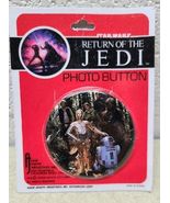 Vtg. 1983 Star Wars Return of The Jedi Photo Button Pin Endor Rebels Group  - $9.89