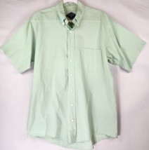 Bills Khakis Shirt Mens Medium Green Check Collared Button Down Short Sleeve - £17.08 GBP
