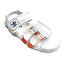 Adidas Adilette Sandal 4.0 Slides Mens Size 6 White Orange Sandals GZ8828 - $58.70