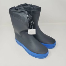 Aleader Womens Rain Boots Black Comfort Bounded Leather Waterproof Rubber Size 5 - £25.55 GBP