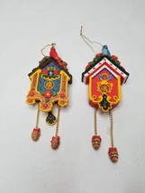 Collectible Christmas Around the World Cuckoo Clocks Set of 2 House of LLoyd V6 - £11.67 GBP