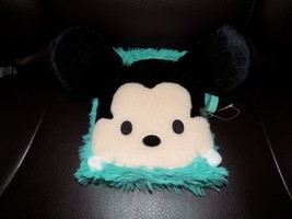 Disney Tsum Tsum Mickey Mouse Fuzzy Soft Teal Journal Notebook W/Stickers NEW - $18.25