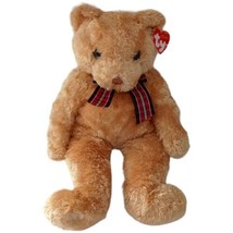 Ty Classic Bear Plush Brown Stuffed Animal Toy TySilk Bojangles 13" Vintage 2002 - $17.81
