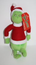 Dr Seuss Grinch Who Stole Christmas 9&quot; Hallmark Santa Plush Soft Tag Vtg... - $13.55