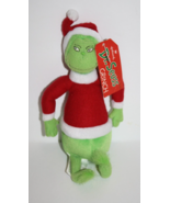 Dr Seuss Grinch Who Stole Christmas 9&quot; Hallmark Santa Plush Soft Tag Vtg... - £10.92 GBP