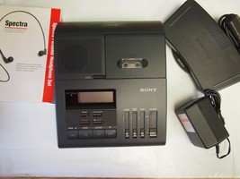 Sony BM850 microcassette transcriber with foot pedal, AC adapter and hea... - £220.24 GBP