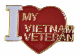 I Love My Vietnam Vet Pin Or Hat Pin - Veteran Owned Business Lapel Pin Or Hat P - £4.40 GBP