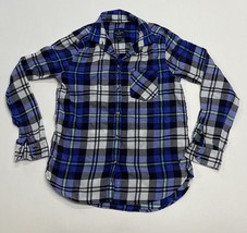 American Eagle Womens Boyfriend Flannel Button Up Shirt SM Blue Amazingl... - $9.80