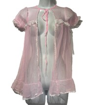 Vintage Wundles Lingerie 1960&#39;s Pink Bed Jacket Size 8 - $25.98