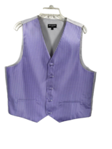 Rucci Chillino Men&#39;s Lavender Gray Vest Striped Pattern Gray Back Sizes ... - $19.99