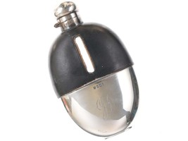 Antique Sterling silver over glass flask - £312.58 GBP