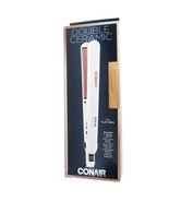 Conair Double Ceramic Flat Iron White 1&quot; Up to 410 Degrees - £16.97 GBP