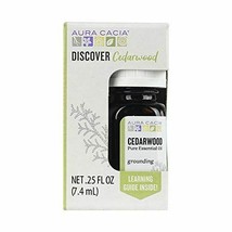 NEW Aura Cacia Discover Essential Oil Cedarwood 0.25 fl. oz. in Box - £7.78 GBP